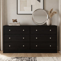 Altoona 6-Drawer Dresser, Modern Wood Grain Storage Dresser