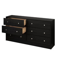 Altoona 6-Drawer Dresser, Modern Wood Grain Storage Dresser