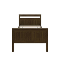 Home Design Lorain Twin Over Twin Solid Wood Bunk Bed with Sturdy Guardrails and Ladder, Easy Assembly