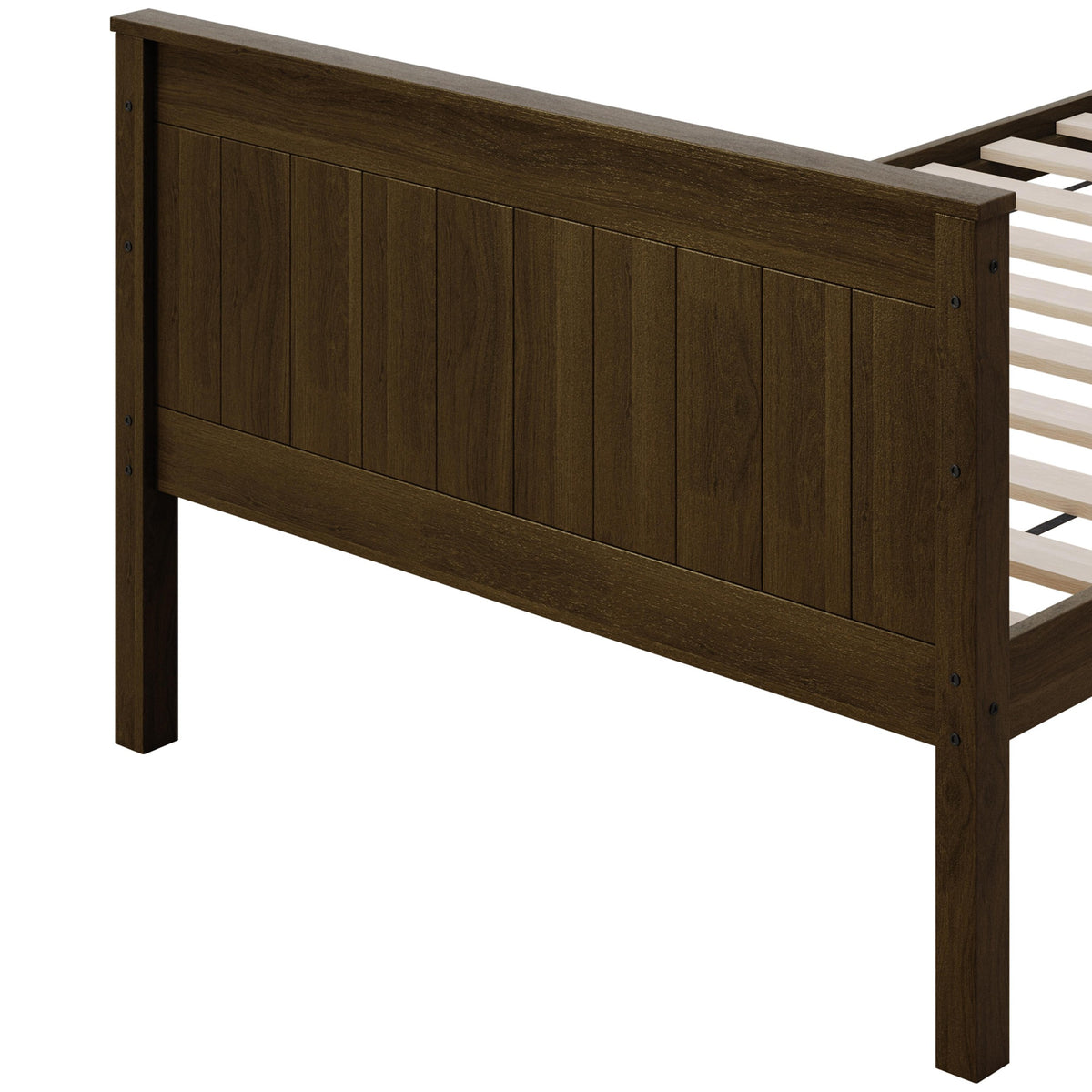 Home Design Lorain Twin Over Twin Solid Wood Bunk Bed with Sturdy Guardrails and Ladder, Easy Assembly