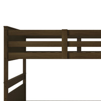 Home Design Lorain Twin Over Twin Solid Wood Bunk Bed with Sturdy Guardrails and Ladder, Easy Assembly