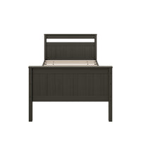 Home Design Lorain Twin Over Twin Solid Wood Bunk Bed with Sturdy Guardrails and Ladder, Easy Assembly