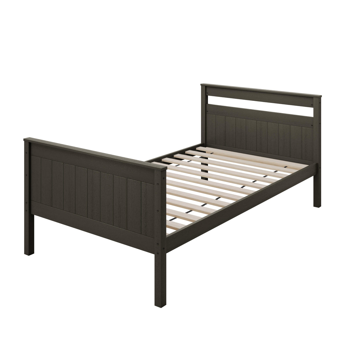 Home Design Lorain Twin Over Twin Solid Wood Bunk Bed with Sturdy Guardrails and Ladder, Easy Assembly