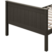 Home Design Lorain Twin Over Twin Solid Wood Bunk Bed with Sturdy Guardrails and Ladder, Easy Assembly
