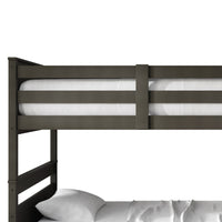 Home Design Lorain Twin Over Twin Solid Wood Bunk Bed with Sturdy Guardrails and Ladder, Easy Assembly