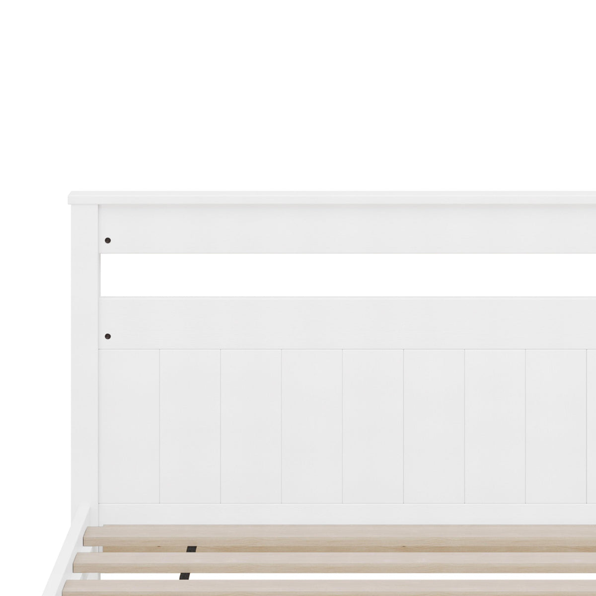 Home Design Lorain Twin Over Twin Solid Wood Bunk Bed with Sturdy Guardrails and Ladder, Easy Assembly