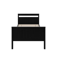 Home Design Lorain Twin Over Twin Solid Wood Bunk Bed with Sturdy Guardrails and Ladder, Easy Assembly