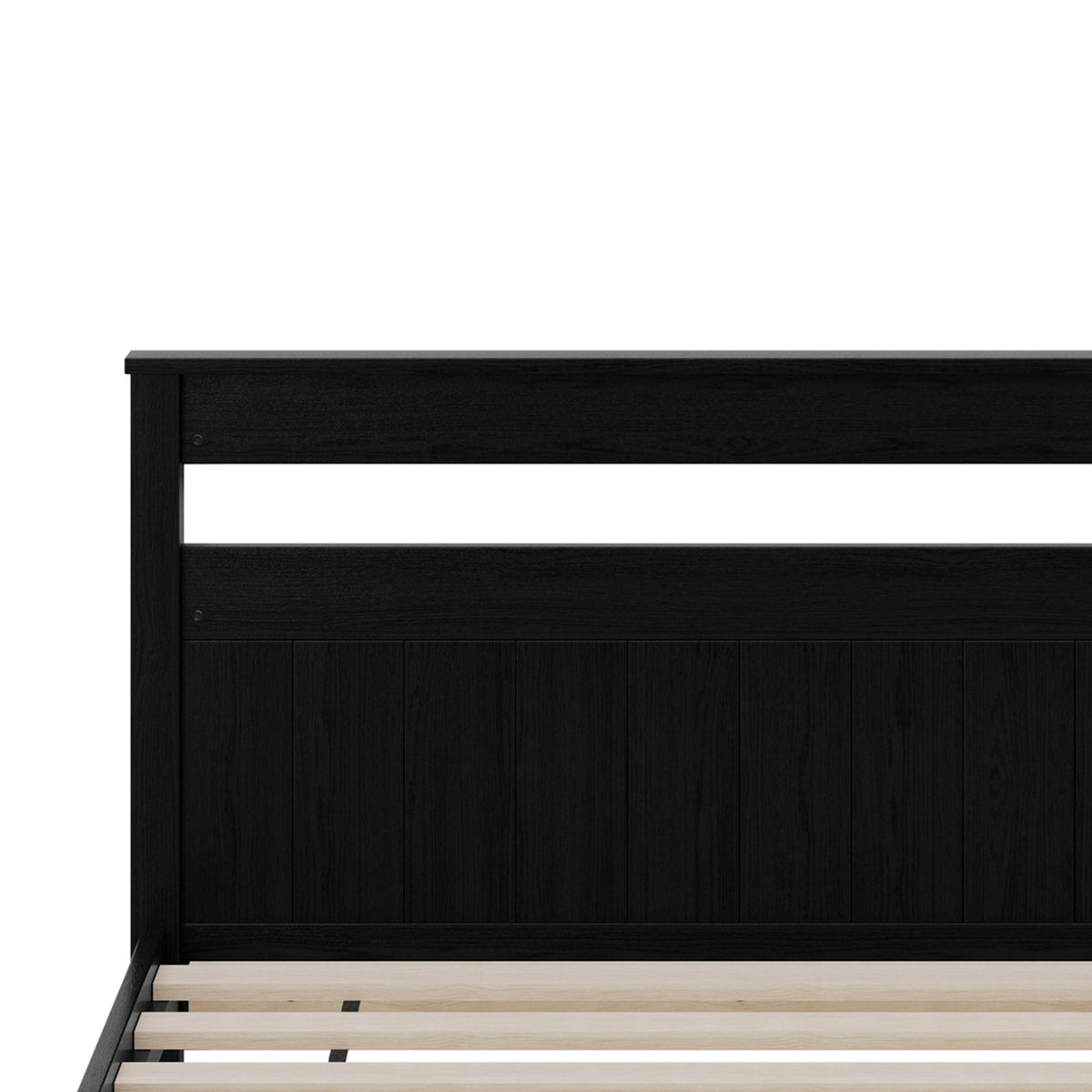 Home Design Lorain Twin Over Twin Solid Wood Bunk Bed with Sturdy Guardrails and Ladder, Easy Assembly