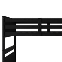 Home Design Lorain Twin Over Twin Solid Wood Bunk Bed with Sturdy Guardrails and Ladder, Easy Assembly