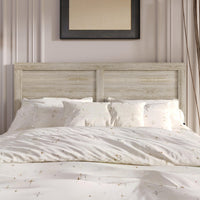 Home Design Yakima Modern Wood Panel Headboard with Adjustable Metal Legs – Contemporary Bedroom Headboard with Natural Wood Grain Finish & Sleek Black Steel Support