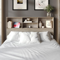 Home Design Pomona Freestanding Bookcase Storage Headboard with Shelves