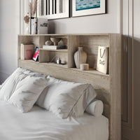 Home Design Pomona Freestanding Bookcase Storage Headboard with Shelves