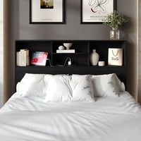 Home Design Pomona Freestanding Bookcase Storage Headboard with Shelves