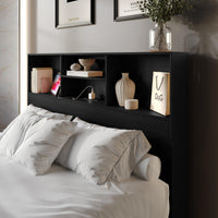 Home Design Pomona Freestanding Bookcase Storage Headboard with Shelves