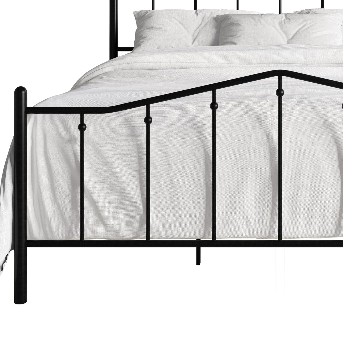 Home Design Atmore Metal Platform Bed Frame, Iron Bed with Headboard & Footboard, No Box Spring Needed