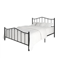 Home Design Atmore Metal Platform Bed Frame, Iron Bed with Headboard & Footboard, No Box Spring Needed