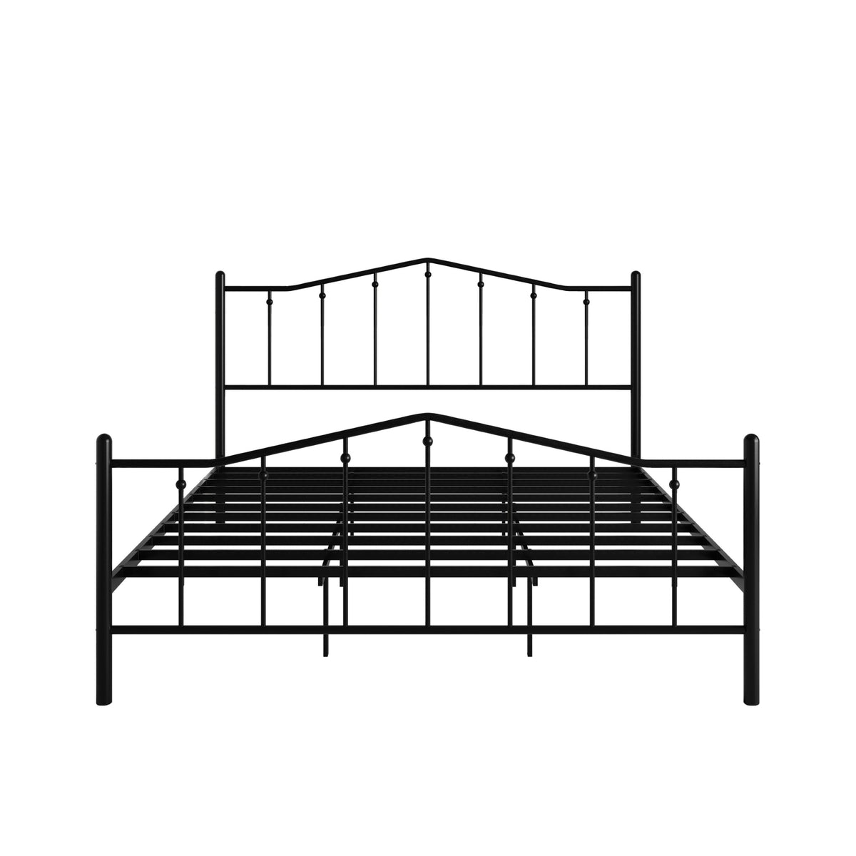 Home Design Atmore Metal Platform Bed Frame, Iron Bed with Headboard & Footboard, No Box Spring Needed