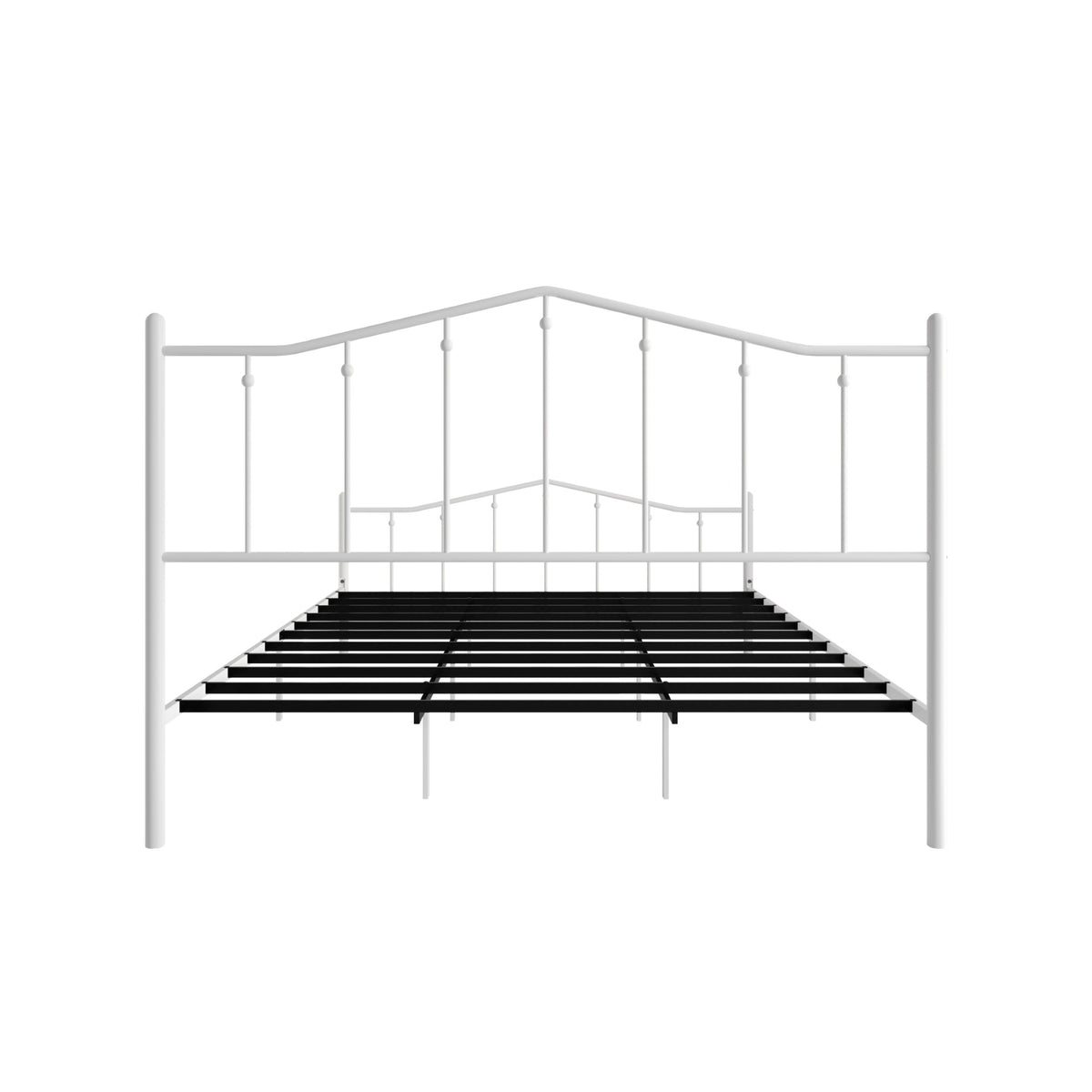 Home Design Atmore Metal Platform Bed Frame, Iron Bed with Headboard & Footboard, No Box Spring Needed