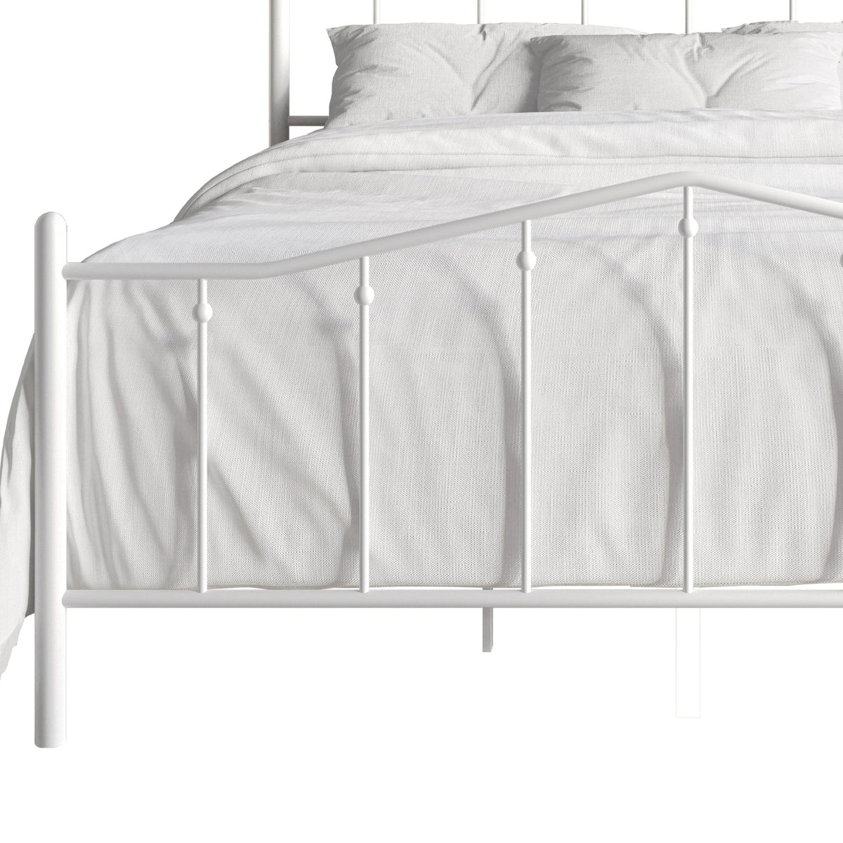 Home Design Atmore Metal Platform Bed Frame, Iron Bed with Headboard & Footboard, No Box Spring Needed