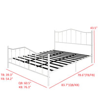Home Design Atmore Metal Platform Bed Frame, Iron Bed with Headboard & Footboard, No Box Spring Needed