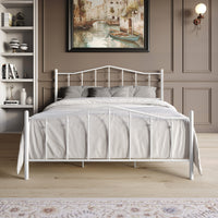 Home Design Atmore Metal Platform Bed Frame, Iron Bed with Headboard & Footboard, No Box Spring Needed