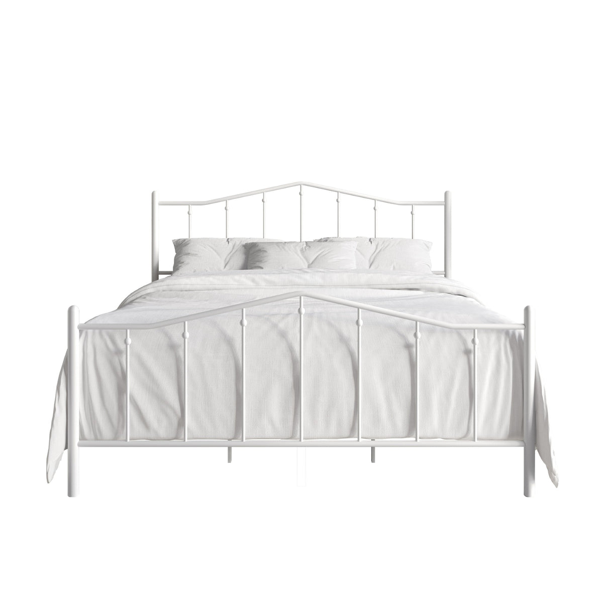 Home Design Atmore Metal Platform Bed Frame, Iron Bed with Headboard & Footboard, No Box Spring Needed