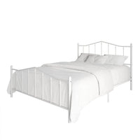 Home Design Atmore Metal Platform Bed Frame, Iron Bed with Headboard & Footboard, No Box Spring Needed