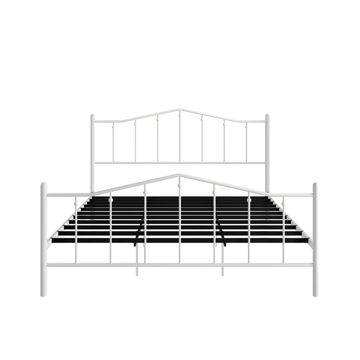 Home Design Atmore Metal Platform Bed Frame, Iron Bed with Headboard & Footboard, No Box Spring Needed