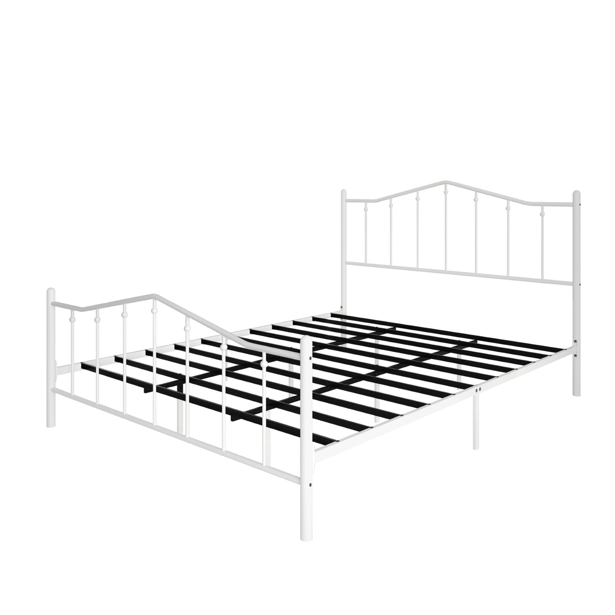 Home Design Atmore Metal Platform Bed Frame, Iron Bed with Headboard & Footboard, No Box Spring Needed