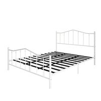 Home Design Atmore Metal Platform Bed Frame, Iron Bed with Headboard & Footboard, No Box Spring Needed