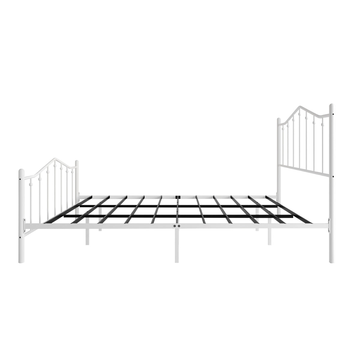 Home Design Atmore Metal Platform Bed Frame, Iron Bed with Headboard & Footboard, No Box Spring Needed