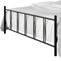 Home Design Decatur Metal Platform Bed Frame, Classic Vertical Slat Headboard & Footboard, Easy Assembly