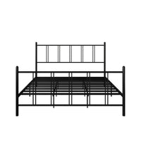 Home Design Decatur Metal Platform Bed Frame, Classic Vertical Slat Headboard & Footboard, Easy Assembly