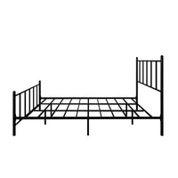 Home Design Decatur Metal Platform Bed Frame, Classic Vertical Slat Headboard & Footboard, Easy Assembly