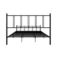 Home Design Decatur Metal Platform Bed Frame, Classic Vertical Slat Headboard & Footboard, Easy Assembly