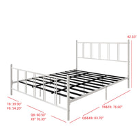 Home Design Decatur Metal Platform Bed Frame, Classic Vertical Slat Headboard & Footboard, Easy Assembly