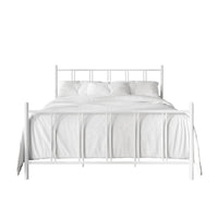 Home Design Decatur Metal Platform Bed Frame, Classic Vertical Slat Headboard & Footboard, Easy Assembly
