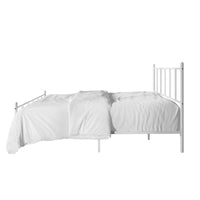 Home Design Decatur Metal Platform Bed Frame, Classic Vertical Slat Headboard & Footboard, Easy Assembly