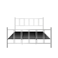 Home Design Decatur Metal Platform Bed Frame, Classic Vertical Slat Headboard & Footboard, Easy Assembly