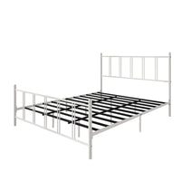 Home Design Decatur Metal Platform Bed Frame, Classic Vertical Slat Headboard & Footboard, Easy Assembly
