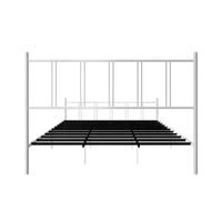 Home Design Decatur Metal Platform Bed Frame, Classic Vertical Slat Headboard & Footboard, Easy Assembly