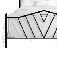 Home Design Valdosta Metal Platform Bed, No Box Spring Required, Modern Design, Easy Assembly