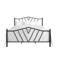 Home Design Valdosta Metal Platform Bed, No Box Spring Required, Modern Design, Easy Assembly