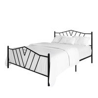 Home Design Valdosta Metal Platform Bed, No Box Spring Required, Modern Design, Easy Assembly