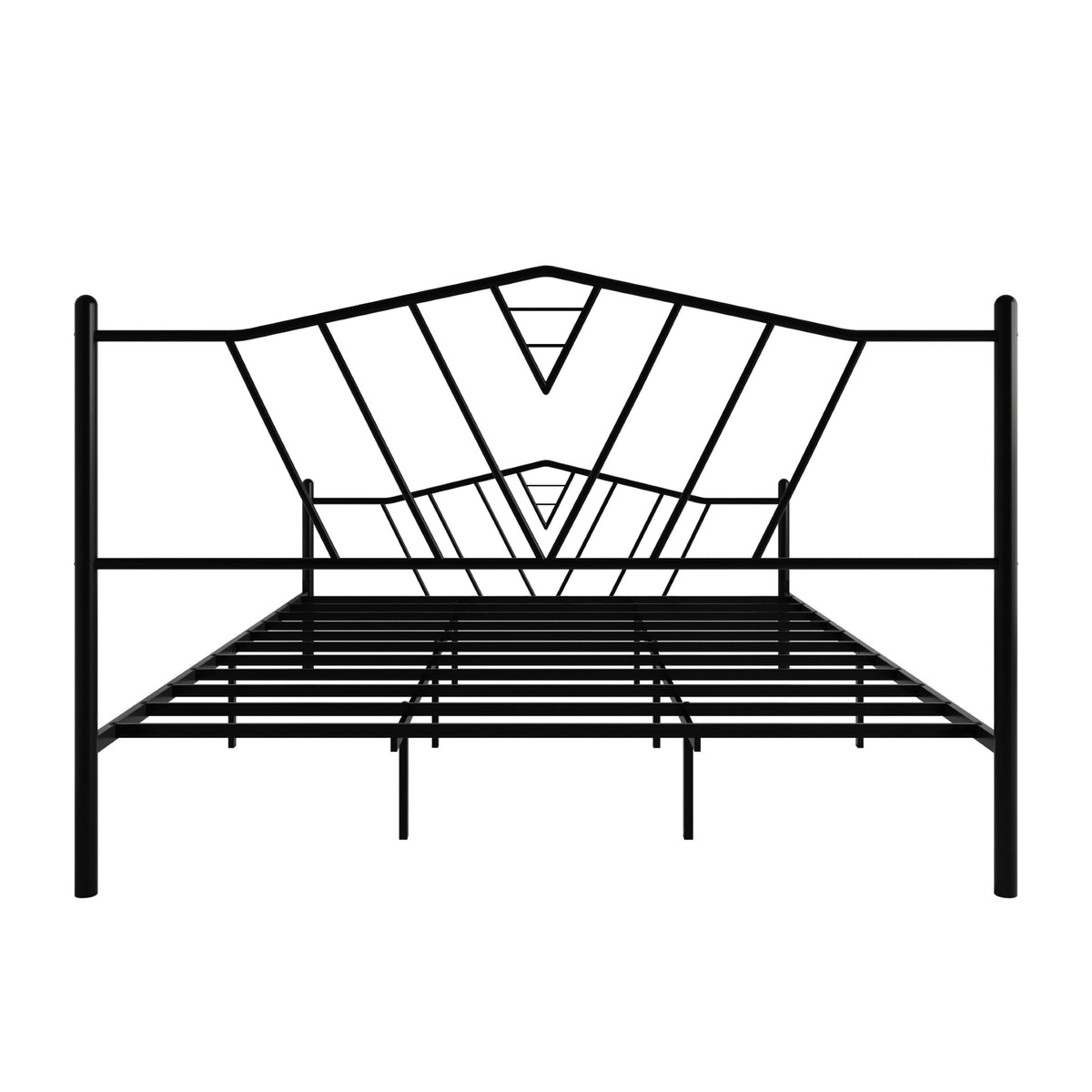 Home Design Valdosta Metal Platform Bed, No Box Spring Required, Modern Design, Easy Assembly