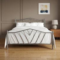 Home Design Valdosta Metal Platform Bed, No Box Spring Required, Modern Design, Easy Assembly