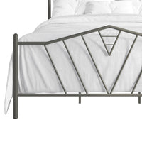Home Design Valdosta Metal Platform Bed, No Box Spring Required, Modern Design, Easy Assembly