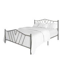Home Design Valdosta Metal Platform Bed, No Box Spring Required, Modern Design, Easy Assembly