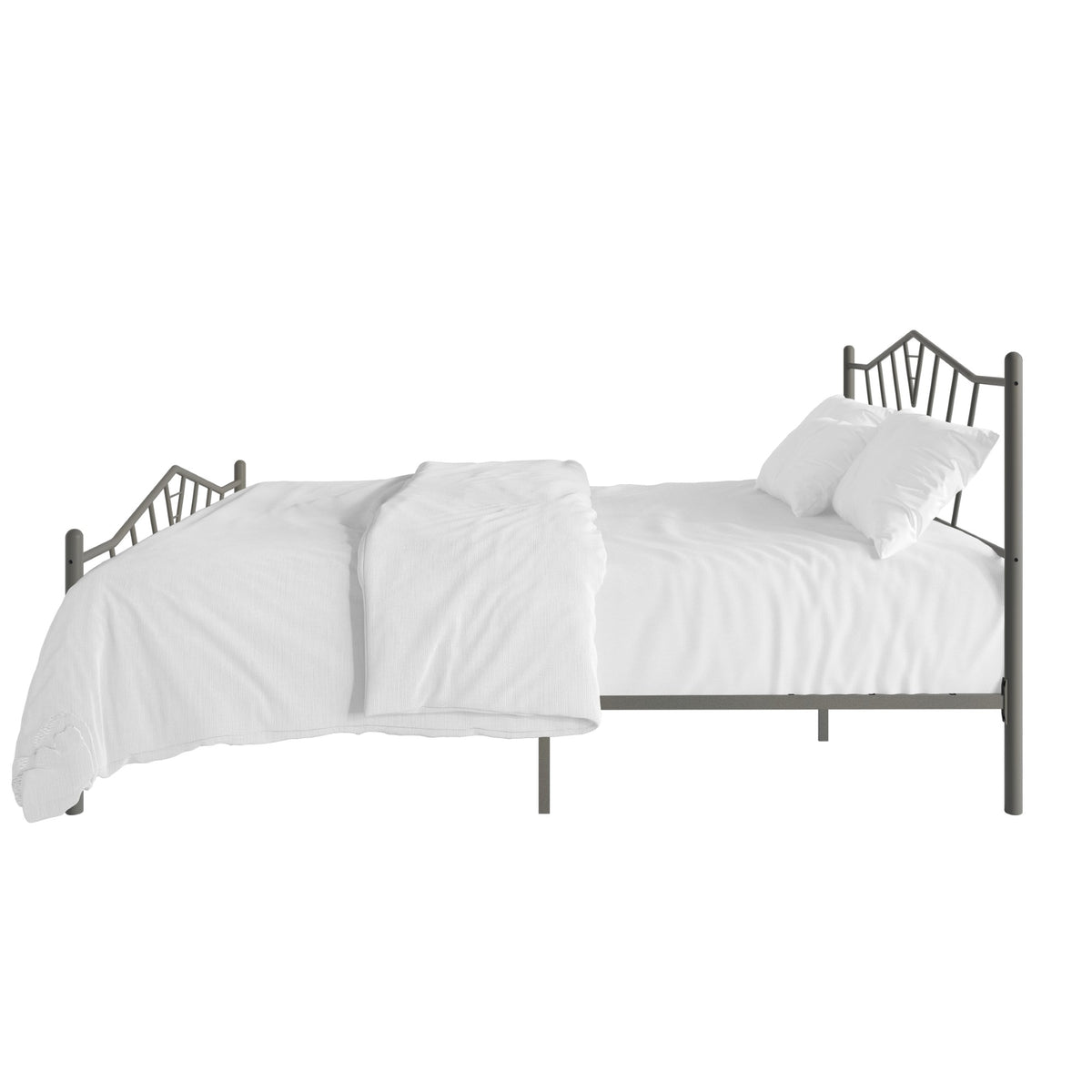 Home Design Valdosta Metal Platform Bed, No Box Spring Required, Modern Design, Easy Assembly