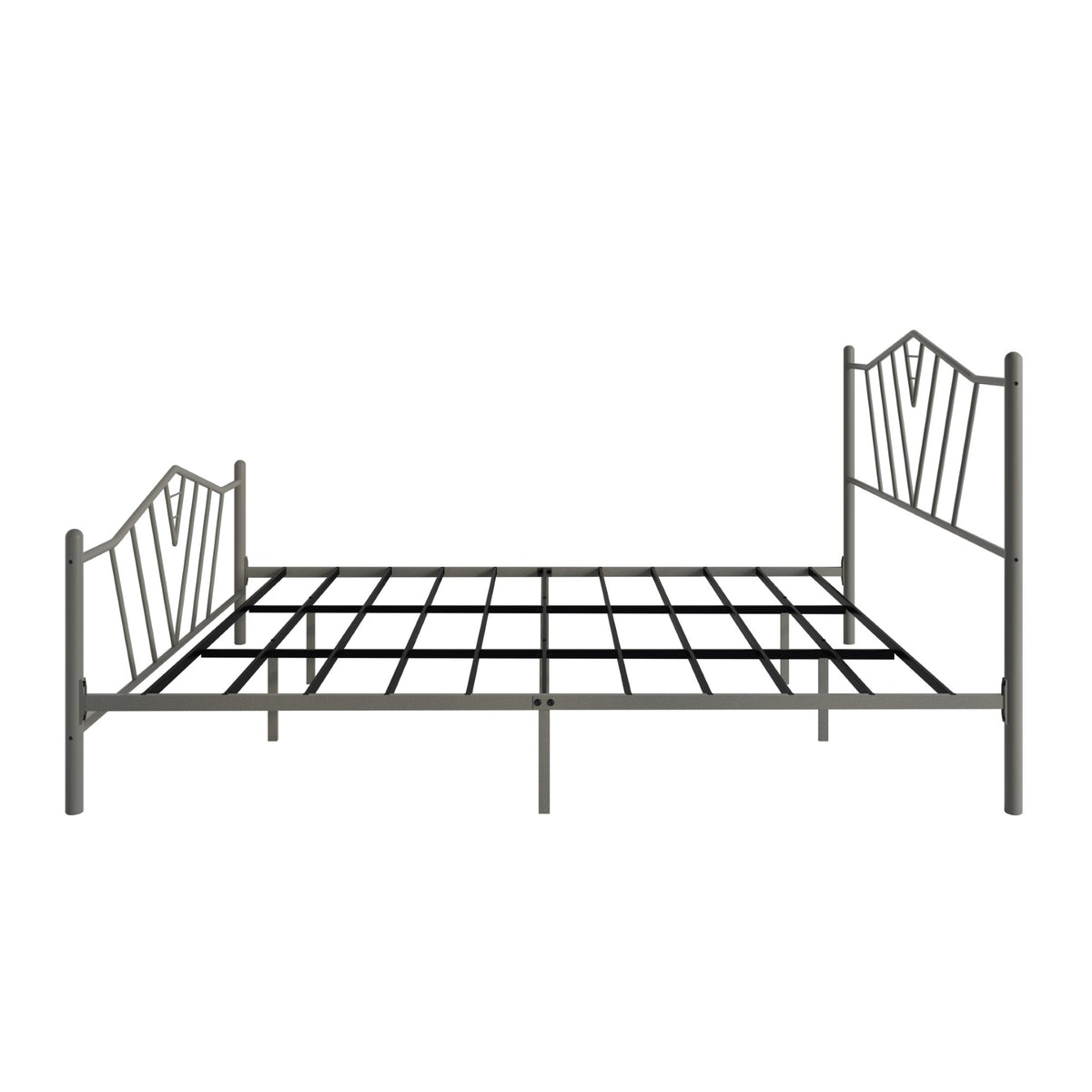 Home Design Valdosta Metal Platform Bed, No Box Spring Required, Modern Design, Easy Assembly